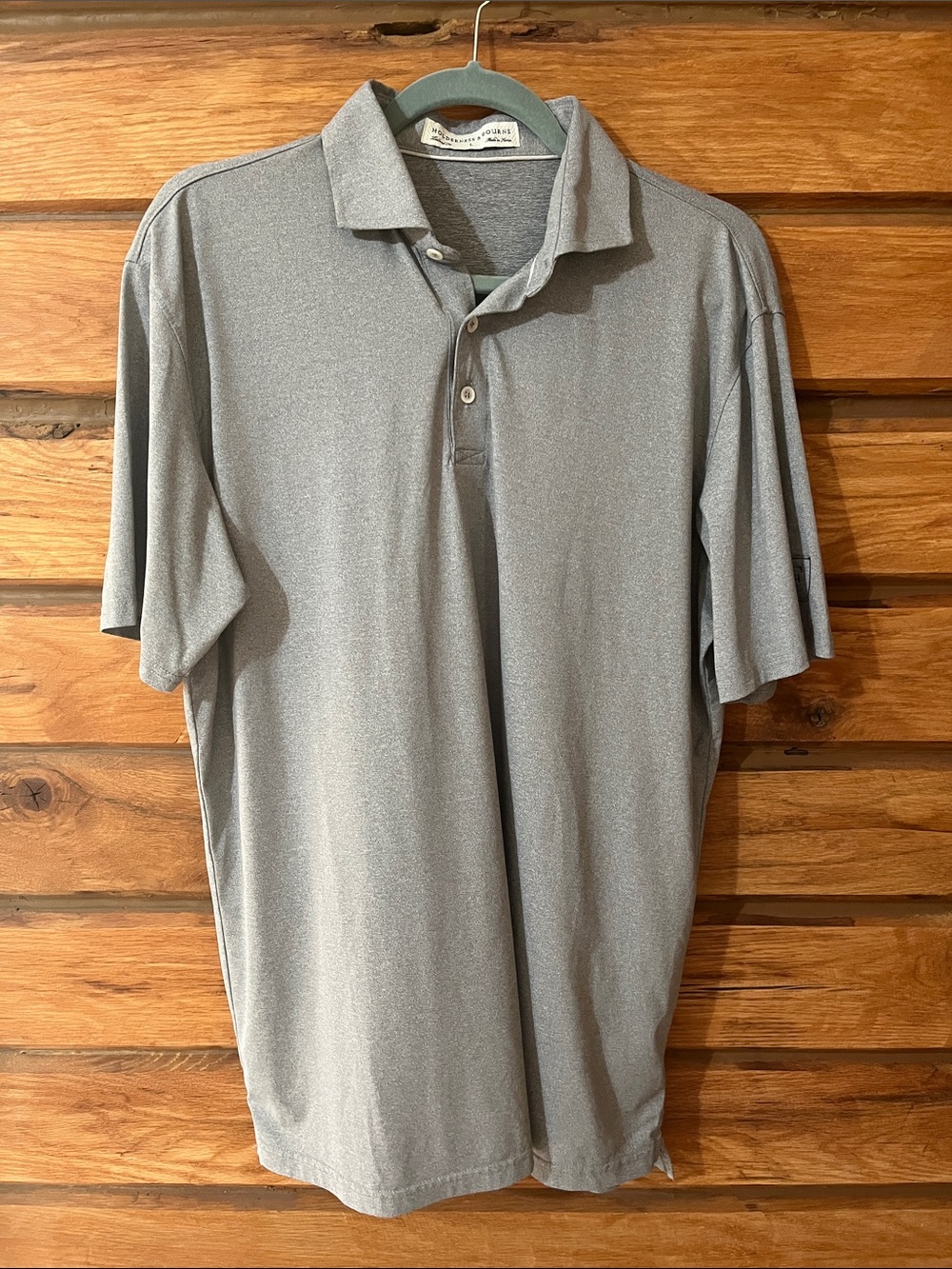 Holderness & Bourne Men's Heather Grey Performance Polo Tailored Fit